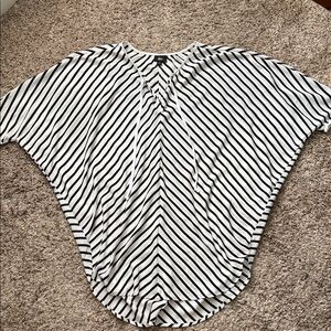Mossimo Supply Co. Black and White Striped Blouse